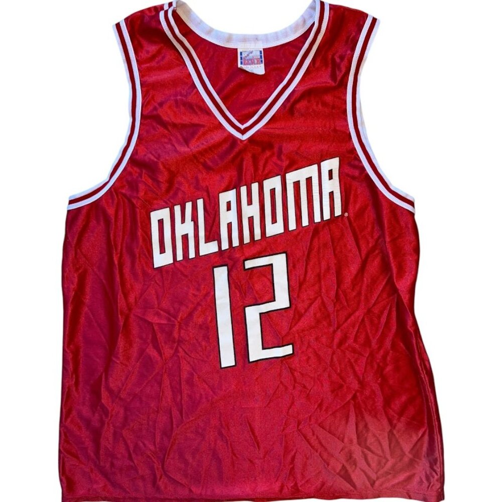 Vtg 80s/90s Oklahoma Sooners Basketball Jersey #12 XL Tommy Tubbs / Ryan Minor
